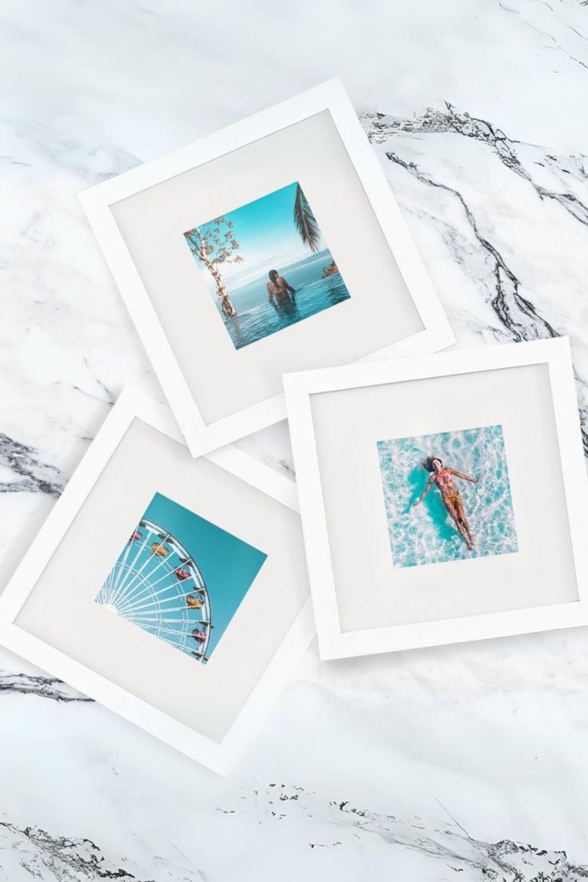 Yapışkanlı Sök-tak Pola Çerçeveler Beyaz (3 ADET) 14x14cm Fotoğraflı