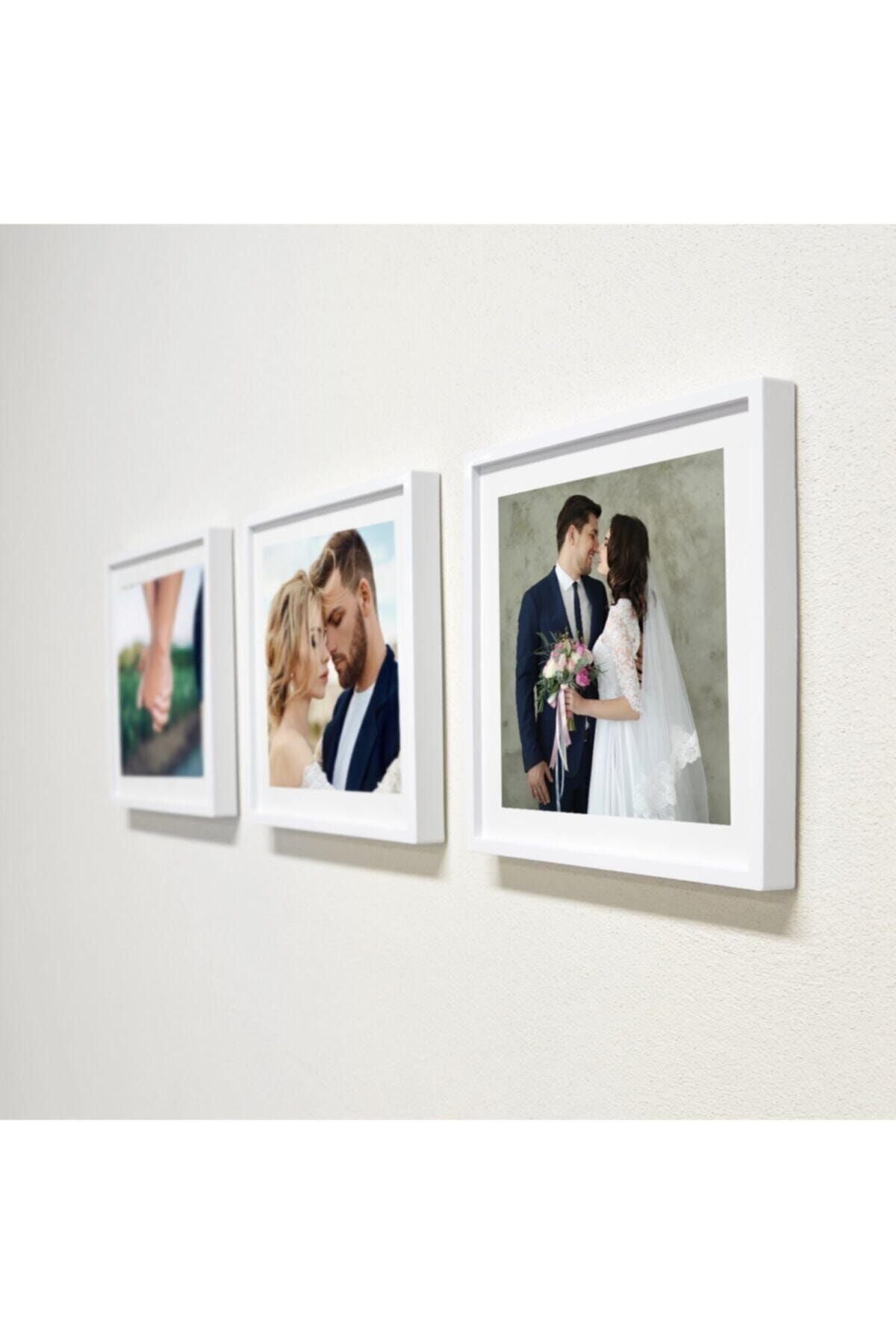 Sök Tak Kare Çerçeve Bantlı Beyaz