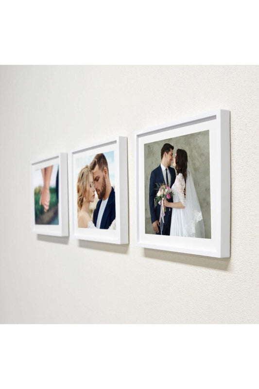 Sök Tak Kare Çerçeve Bantlı Beyaz