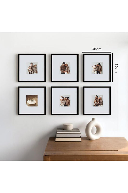 Sök-Tak Siyah Fotoğraf Çerçeve Seti 6 Adet 30x30 cm
