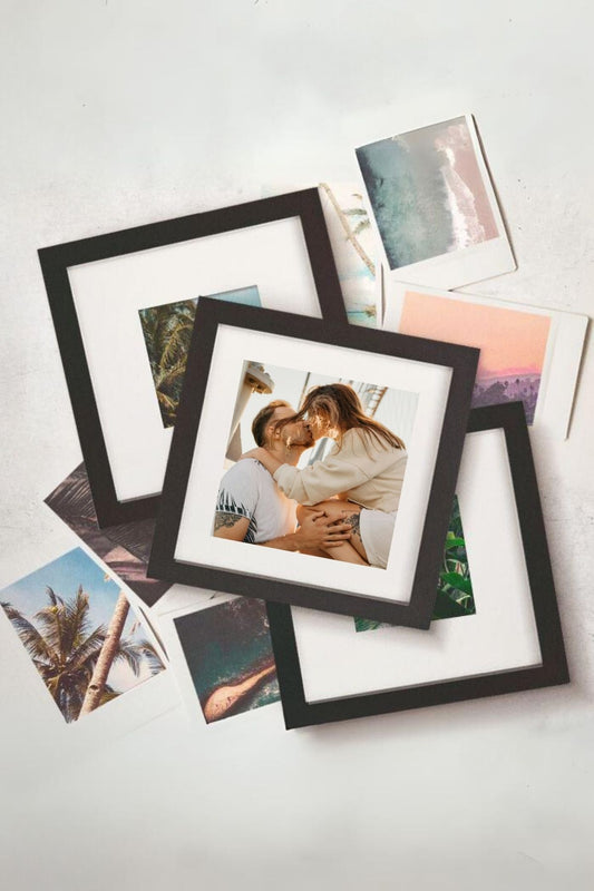 Yapışkanlı Sök-tak Pola Çerçeveler Siyah (3 ADET) 14x14cm Fotoğraflı